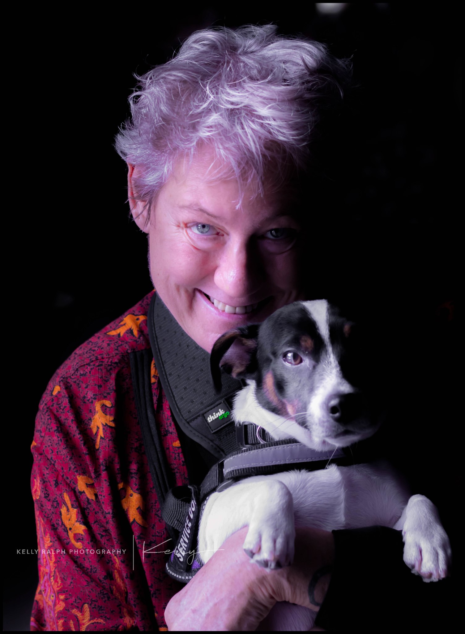 Pet photograhpy with lady and dog