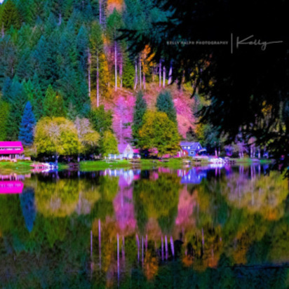 Candid portrait of woman under moody lighting